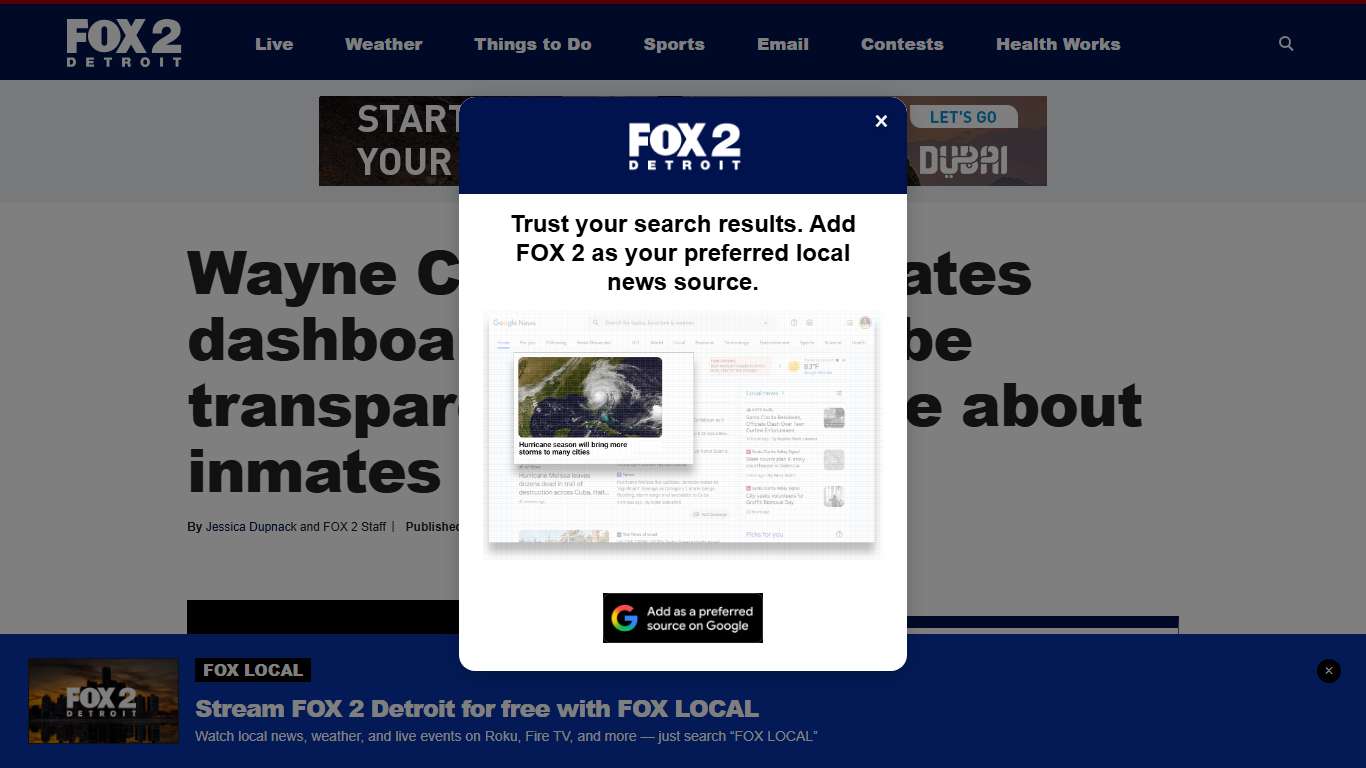 Wayne County Jail creates dashboard in effort to be transparent, learn more about inmates | FOX 2 Detroit